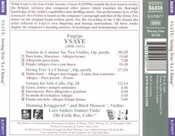 CD Henning Kraggerud: String Trio, "Le Chimay" / Sonata For 2 Violins / Cello Sonata