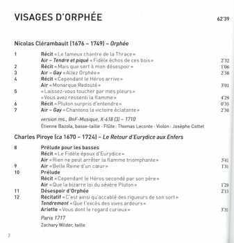 CD Mathilde Vialle: Visages D'Orphée (Cantates De Clérambault · Piroye · Rameau)