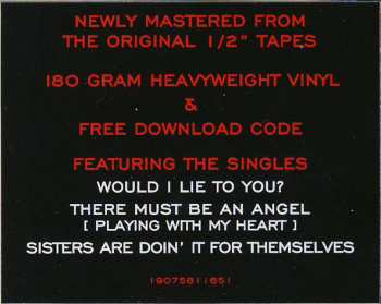 LP Eurythmics: Be Yourself Tonight