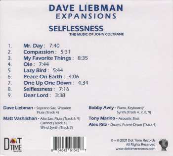 CD Expansions:The Dave Liebman Group: Selflessness - The Music Of John Coltrane