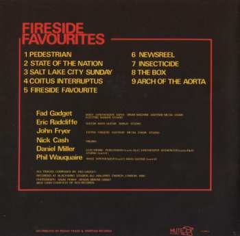 CD Fad Gadget: Fireside Favourites