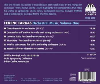 CD Miklós Perényi: Orchestral Music, Volume One: Music For Chamber Orchestra