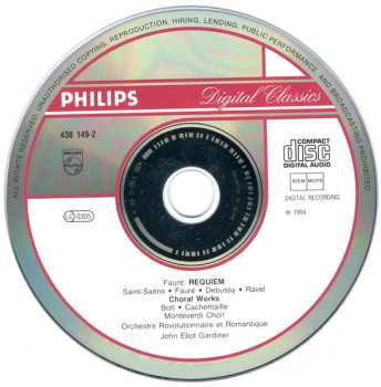 CD John Eliot Gardiner: Faure: Requiem / Debussy: Trois Chansons De Charle