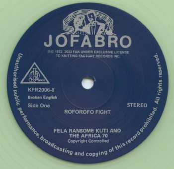 2LP Fela Kuti: Music Of Fela - Roforofo Fight CLR | LTD