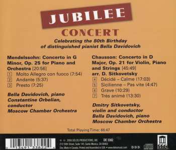 CD Felix Mendelssohn-Bartholdy: Jubilee Concert