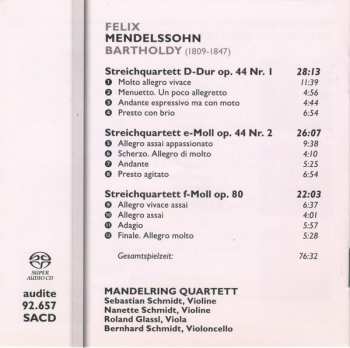 SACD Felix Mendelssohn-Bartholdy: Complete Chamber Music For Strings Vol. II