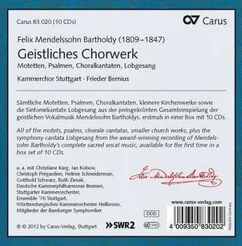 10CD/Box Set Felix Mendelssohn-Bartholdy: Geistliches Chorwerk