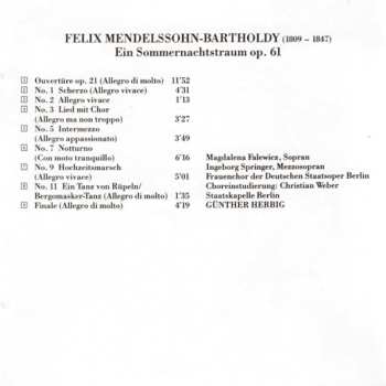 CD Felix Mendelssohn-Bartholdy: Ein Sommernachtstraum