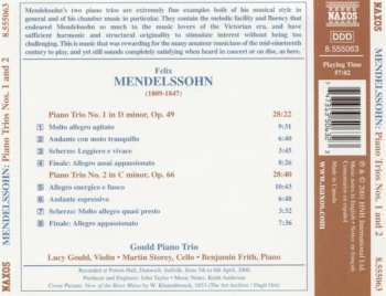 CD Felix Mendelssohn-Bartholdy: Piano Trios Nos. 1 And 2
