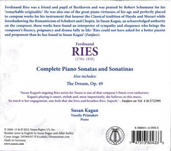 6CD Ferdinand Ries: Complete Piano Sonatas And Sonatinas