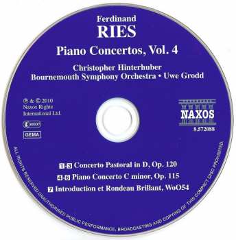 CD Bournemouth Symphony Orchestra: Piano Concerto In C Minor Concerto Pastoral