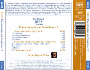 CD Ferdinand Ries: Piano Sonatas And Sonatinas • 3