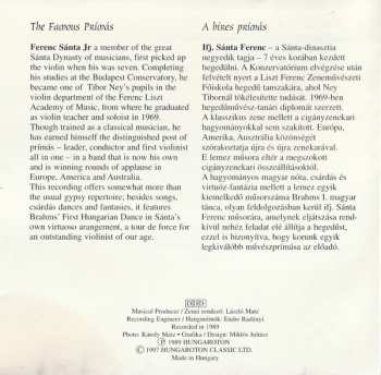 CD Ifj. Sánta Ferenc És Cigányzenekara: The Famous Prímás - A Híres Prímás