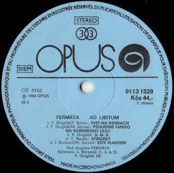 LP Fermáta: Ad Libitum (ZELENÝ ŠTÍTEK)