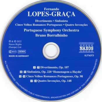 CD Orquestra Sinfónica Portuguesa: Divertimento • Sinfonieta