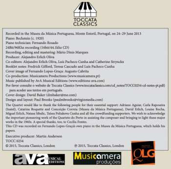 CD Fernando Lopes-Graça: Music For String Quartet And Piano, Vol. 2