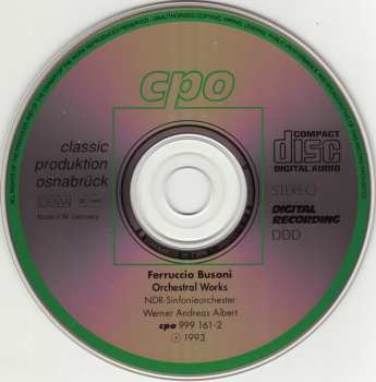 CD Ferruccio Busoni: Orchestral Works