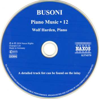 CD Ferruccio Busoni: Piano Music • 12