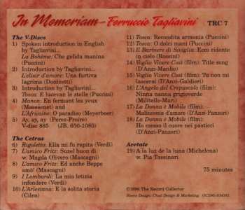 CD Ferruccio Tagliavini: In Memoriam Ferruccio Tagliavini (The V-Discs And Early Cetras)