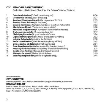 2CD Timo Nuoranne: Piæ Cantiones & Memoria Sancti Henrici: Medieval Chant And Early Vocal Music From Finland