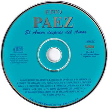 CD Fito Páez: El Amor Después Del Amor