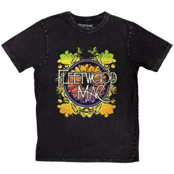 Merch Fleetwood Mac: Stone Wash Tričko Circle Floral Logo Fleetwood Mac
