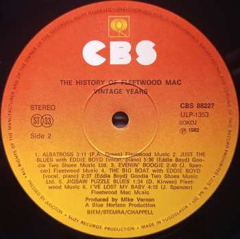 2LP Fleetwood Mac: The History Of Fleetwood Mac - Vintage Years