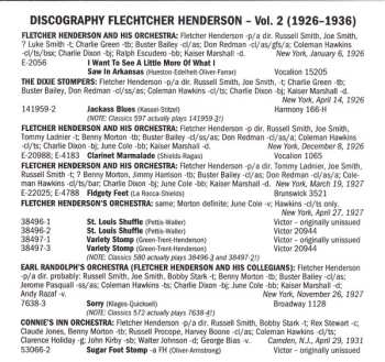 CD Fletcher Henderson: Volume 2 1926-1936 (The Alternative Takes In Chronological Order)