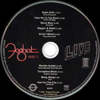 2CD Foghat: Live II DIGI