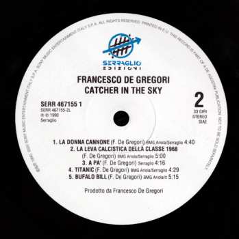 LP Francesco De Gregori: Catcher In The Sky
