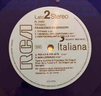 LP Francesco De Gregori: Titanic CLR | NUM