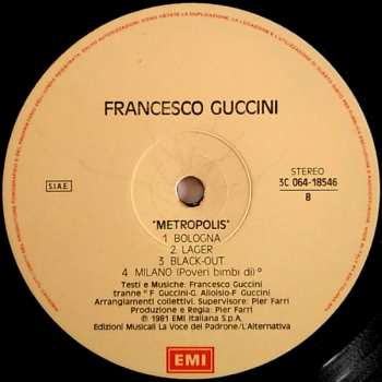 CD Francesco Guccini: Metropolis