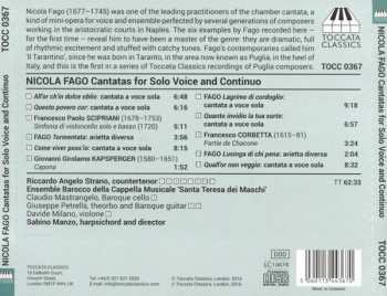 CD Giovanni Girolamo Kapsberger: Cantatas And Ariettas For Solo Voice And Continuo With Instrumental Interludes By Corbetta, Kapsberger And Scipriani