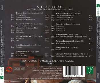 CD Francesco Tomasi: A Due Leuti (Masterpieces For Renaissance Lute Duo)