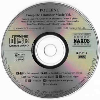 CD Francis Poulenc: Complete Chamber Music Vol. 4