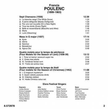 CD Francis Poulenc: Mass In G Major • Sept Chansons • Motets