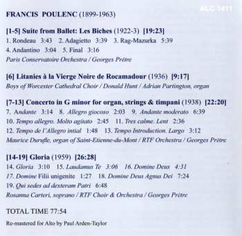 CD Georges Prêtre: Suite From Les Biches - Organ Concerto - Gloria
