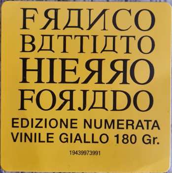 LP Franco Battiato: Hierro Forjado CLR | LTD | NUM