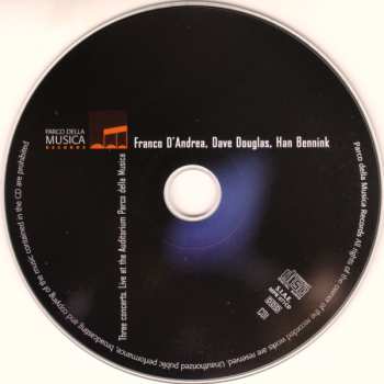 3CD/Box Set Franco D'Andrea: Three Concerts. Live At The Auditorium Parco Della Musica