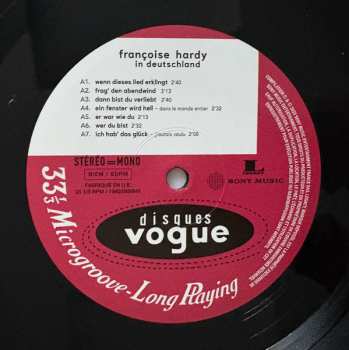 LP Françoise Hardy: Françoise Hardy In Deutschland