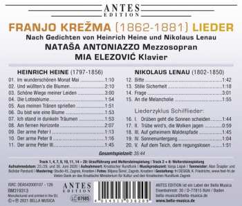 CD Franjo Krežma: Lieder