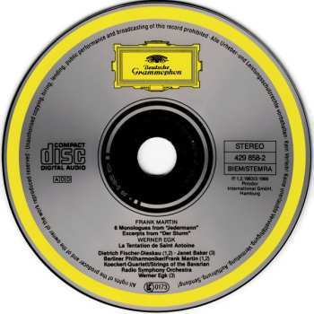 CD Berliner Philharmoniker: 6 Monologues From "Jedermann"- 3 Excerpts From "Der Sturm" - La Tentation De Saint Antoine