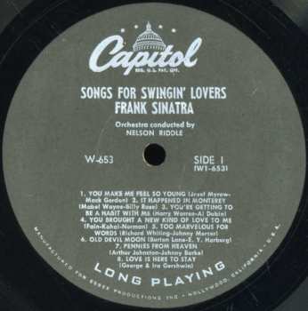 LP Frank Sinatra: Songs For Swinging Lovers !
