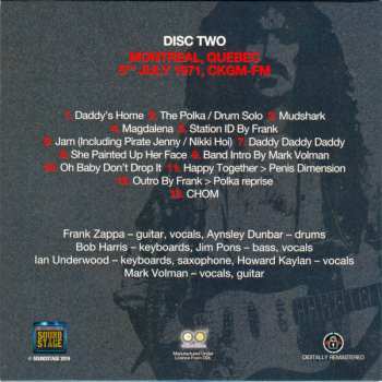 6CD/Box Set Frank Zappa: 1970s Broadcast Collection