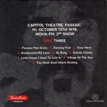4CD/Box Set Frank Zappa: Capitol Theatre 1978