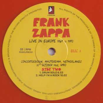6LP/Box Set Frank Zappa: Live In Europe 1967 To 1970 NUM | CLR