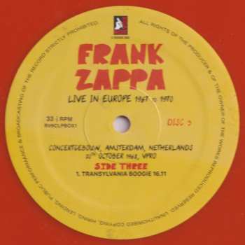 6LP/Box Set Frank Zappa: Live In Europe 1967 To 1970 NUM | CLR