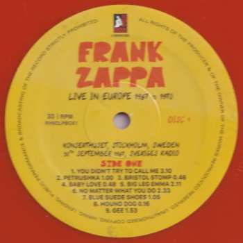 6LP/Box Set Frank Zappa: Live In Europe 1967 To 1970 NUM | CLR