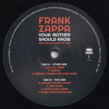 LP Frank Zappa: Your Mother Should Know (Ann Arbour Broadcast 1967) 