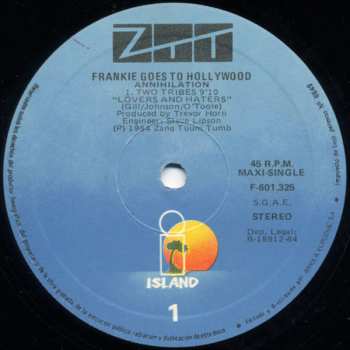 LP Frankie Goes To Hollywood: Two Tribes (Annihilation)
